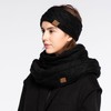 ccbeanie CC Winter Fuzzy Fleece Lined Thick Knitted Headband Headwrap