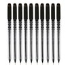 Ballpoint Pens, PBLOM Stick Biro Pens, 0.7mm Fine Tip, BLACK,