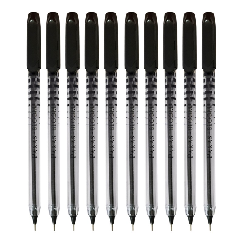 Ballpoint Pens, PBLOM Stick Biro Pens, 0.7mm Fine Tip, BLACK,