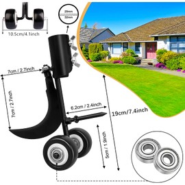 Miyobing Weed Remover 2 in 1, Weeder with Wheels, Weeder Garden Manual Weeder Root Weeder Hand Weeder Weeder Tool Weeder Root Weeder Suitable for Weeding in Crevices