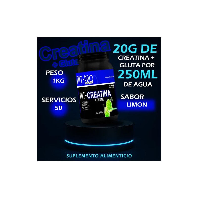 Suplemento Creatina + Glutamina Nit-pro 1kg En Polvo Sabores