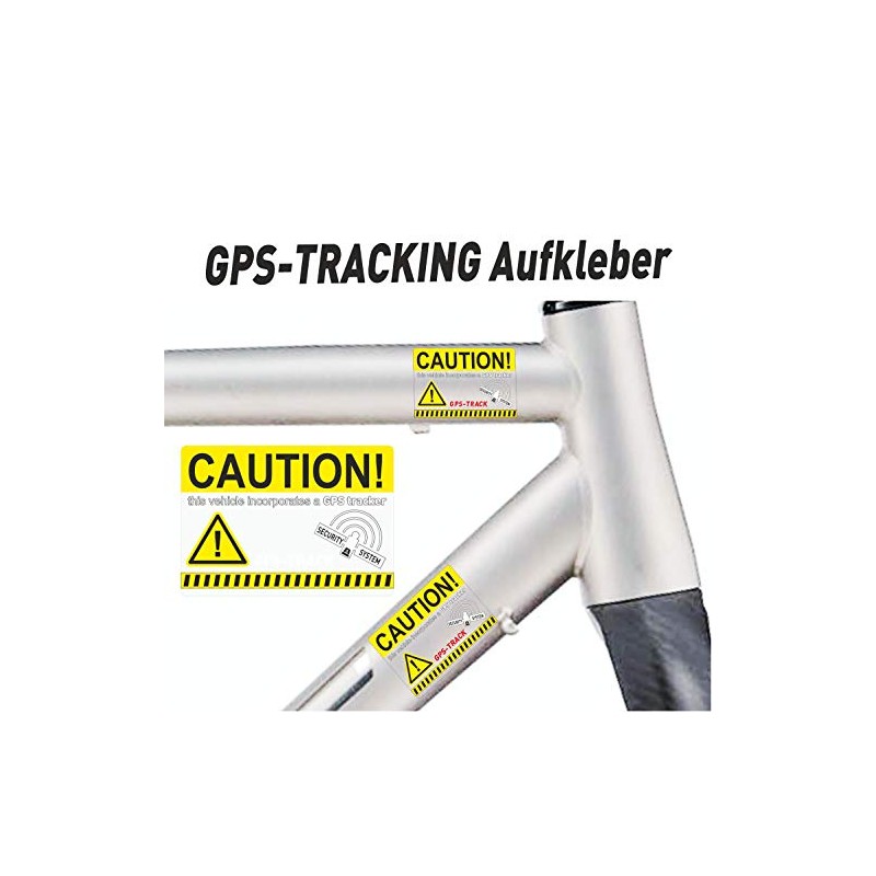 GPS Tracker Stickers Transparent Printed 18 Pieces on a DIN