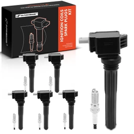 A-Premium Set of 6 Ignition Coil Pack and Iridium Spark Plugs Compatible with Ford F-150 F150 2017-2019, Expedition 2018-2019 & Lincoln Navigator 2018-2019, 3.5L