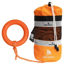 Obcursco - Bolsas para rescate de agua con cuerda reflectante de 95 pies, bolsa flotante para kayak, bote de aguas blancas, rafting, pesca en hielo, natación