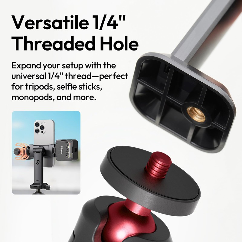 ULANZI Phone Tripod Mount Adapter with Dual Cold Shoes &