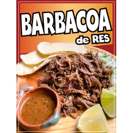 Barbacoa de Res Decal Window Sticker Mexican Food Truck Concession Vinyl Restaurant Beef barbacoa Mexican Food Image Sticker (10" x 7")