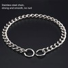 PUROAYET Chain Dog Collar, Heavy Duty Stainless Steel Metal Link