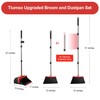 Tiumso Upgrade Broom with Dustpan Combo Set, Broom and Dustpan