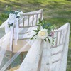 QRZLP 6PCS Wedding Aisle Pew Flowers, Rose Floral Wedding Chair