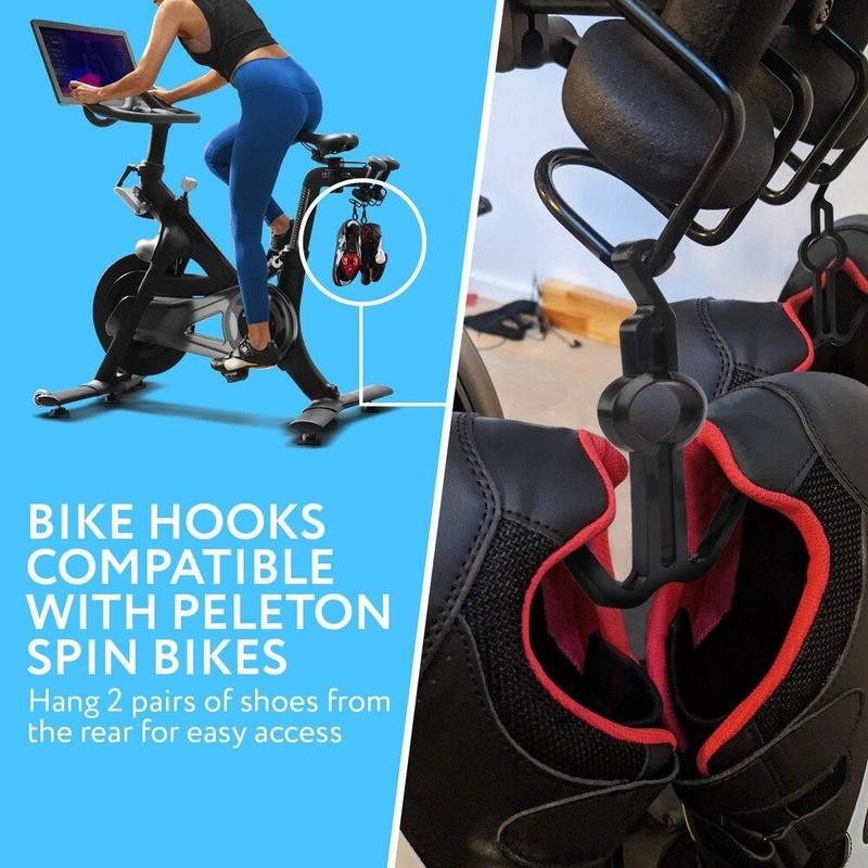 Bike Shoe Holder Compatible with Peloton Pack of Two Hooks,