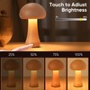 LONRISWAY 2 Pack Wooden Mushroom Night Light, Portable Cordless Small
