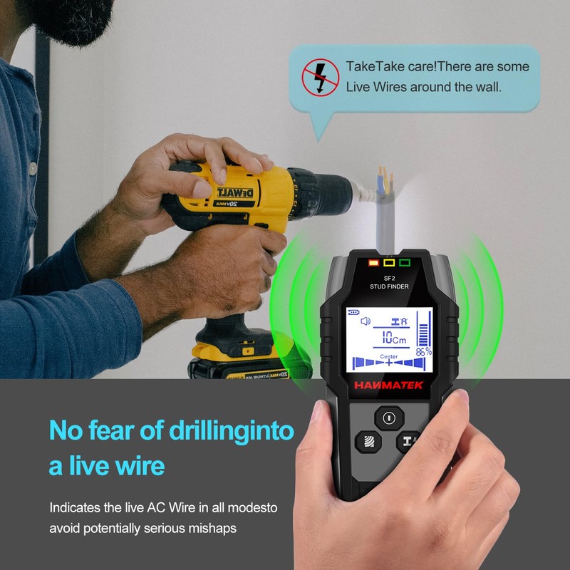 HANMATEK Stud Finder Wall Scanner Detector with Pro Smart Sensor,