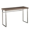 Southern Enterprises Nolan, Console Table, Weathered Burnt Oak/Chrome