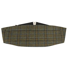 King & Priory Olive Green & Brown Check Cummerbund, Plaid