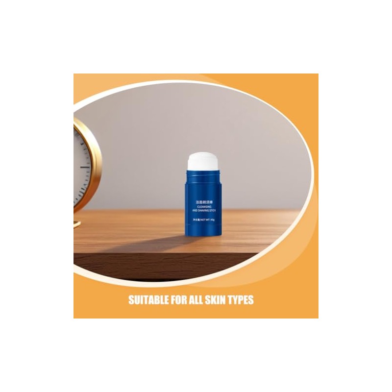 UKCOCO Crema de Afeitar en Barra para Barba, Suavizante y