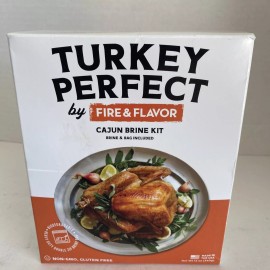 Fire & Flavor Turkey Perfect Fire and Flavor All-Natural Cajun Brine Kit, 12-oz Marinade