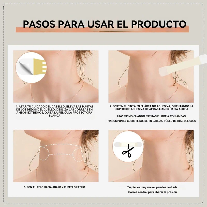 Faja Mentonera Parches Adhesivos Afina Rostro Cinta Cara