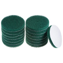 sourcing map 15pcs Drill Power Brush 5 inch Tile Scrubber Scouring Pads 150-240 Grit for Bathroom Kitchen Household Cleaning