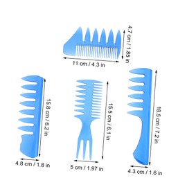 PACKOVE 4PCS Professional Men S Hair Styling Combs Wide-tooth Vintage Hair Wax Combs for Boys Skin-friendly Salon Hairdressing Accessories Portable Scalp Massage Spray Application Tools