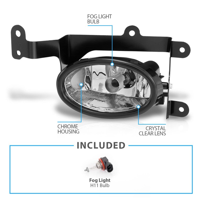 AmeriLite for 2006-2008 Honda Civic 2Dr Coupe Clear Replacement Bumper