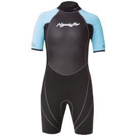 Hyperflex Access Unisex Child's 2mm Back Zip Shorty Wetsuit - Warm, Kid's Springsuit - 4-Way Stretch Neoprene - Adjustable Collar and Flat Lock Construction - 50+ UV Shield. Ages 2 Thru 16