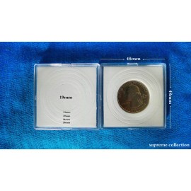 Unbranded 6 pcs Sponge Lining Square Coin Holders For 19 24 29 34 39mm White High Quality