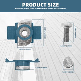 40Pcs Nylon Strut Channel Cone Nut and M8×20mm Bolt, M8 Nylon Channel Squeeze Nuts with Zinc Electroplate for Strut Channel Support Systems Solar Panels Mounting
