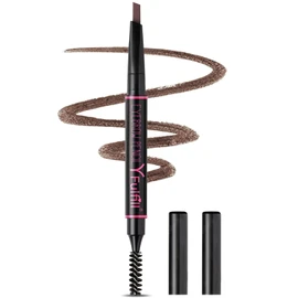 YFulfill Eyebrow Pencil Dark Brown Waterproof, Eye Brow Pencil Dark Brown for Black, Crayon à Sourcils Brun Foncé