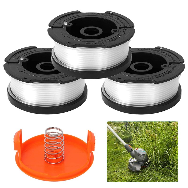 Strimmer Spool, 3 PCS Spool & Line, 1.65mm 30ft Strimmer