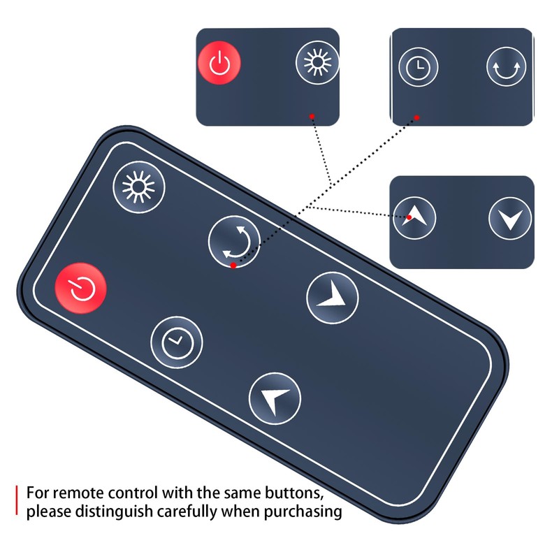 ZWP Replacement Remote Control for Black+Decker Oscillating Space Heater BHT907R