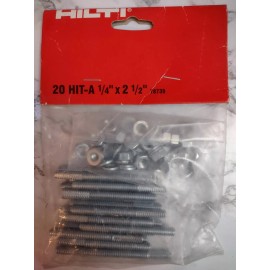 Hilti 20 HIT-A 1/4" x 2-1/2" Part# 78739 Accelerated Adhesive Anchors Qty 20