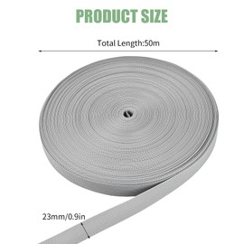 Focenat Roller Shutter Belt 23 mm, Roller Shutter Webbing, 50 m, Roller Shutter Belt Repair Kit, Tear Resistance, Abrasion Resistance, UV Stable, Roller Shutter Straps for Roller Shutters on Doors and