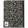 BAZIC Composition Book Wide Ruled 100 Sheet Black Marble Notebook,