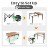 Large 46.4" Camping Table for 2-6 People - 220lbs Capacity