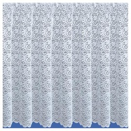 Maple Textiles White Net Curtain, Seychelles Heavy Design Lace Curtain, Cut To Width Sold by the Metre (54" (137cm) Drop)