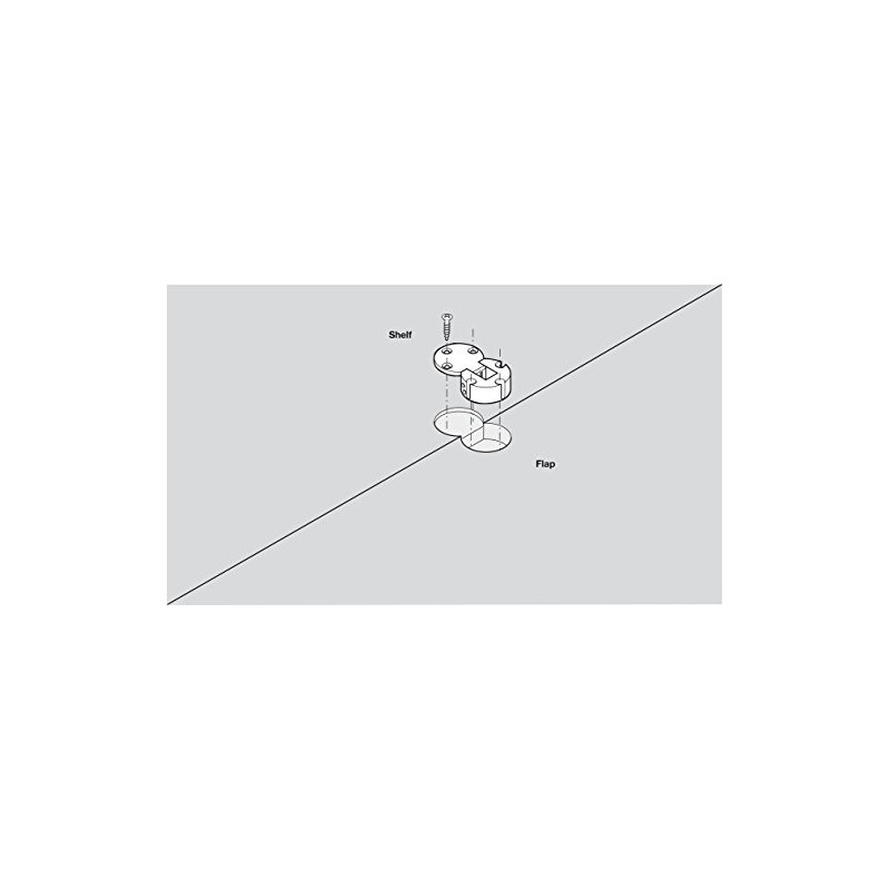 1 x Plano Medial Flap Hinge - 90 Degrees Opening