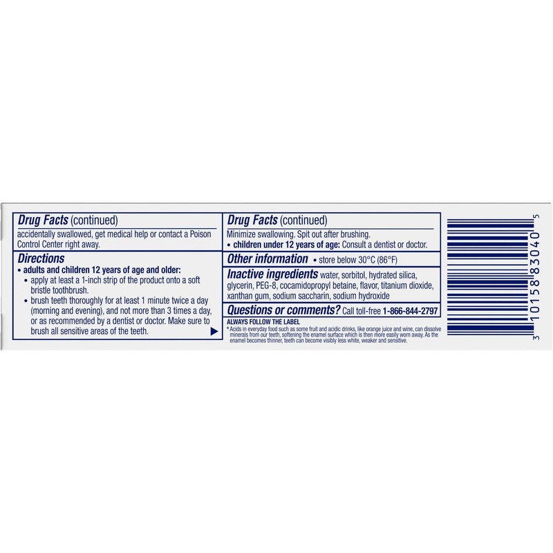 Sensodyne Pronamel Toothpaste, Gentle Whitening, Alpine Breeze Travel Size 0.8