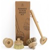 Cactus Cradle Bamboo Scrub Brush Set (4-Piece Kit) – Plastic-Free