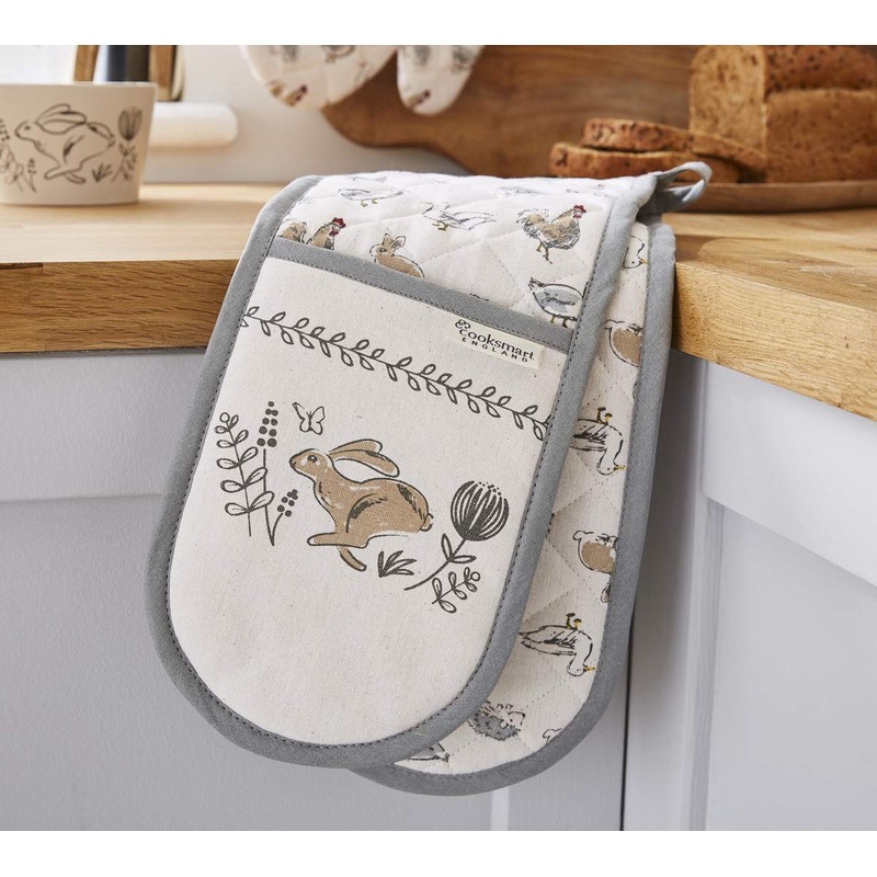 Cooksmart Double Oven Glove, Country Animals