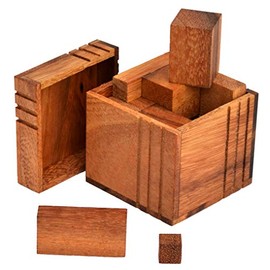 Cube Block Box 3D Packing Cube 17 Puzzle, Puzzle Wood Designer Puzzle, IQ Puzzle, Patience Game, Wooden Puzzle, Wooden Brain Teaser, Puzzle Game, IQ Test, Puzzle Box, Cube Puzzle, Puzzle Box