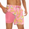Ginsiom Men's Swim Trunks with Compression Liner Quick Dry Swim