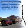 RecPro Steering Wheel Lock Strap with Ratchet and Hooks |