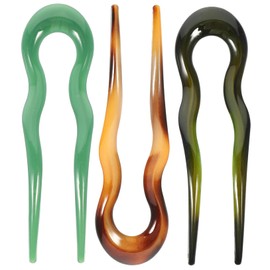 IWOWHERO Elegant French Hair Pins Set Large u Shaped Hairpin for Women Bun Decor