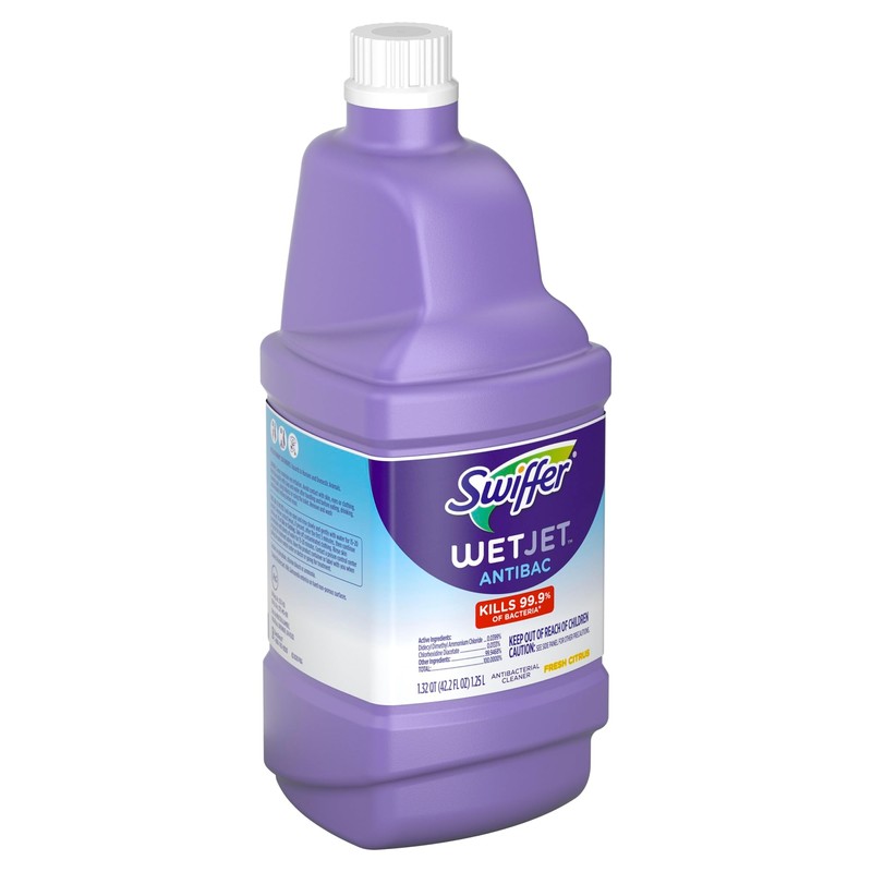 Swiffer WetJet Antibacterial Solution Refill for Floor Mopping and Cleaning,