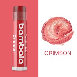 Bambalo 4-Pack Crimson Tinted Lip Balms - Natural & Organic Ingredients - Hydrating & Moisturizing, USA Made