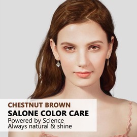 10 PCS Chestnut Brown Hair Dye Shampoo 3 in 1 Natural Hair Color Shampoo, Semi- Permanent Instant Hair Dye for Men & Women, 100% Grey Coverage Natural Hair Dye Shampoo (Chestnut brown)