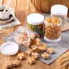 4 Pieces Round Clear Wide-mouth Leak Proof Plastic Container Jars