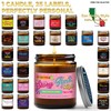 Wit & Sassitude Unique Vanilla-Scented Aromatherapy Candle with 25 Unique