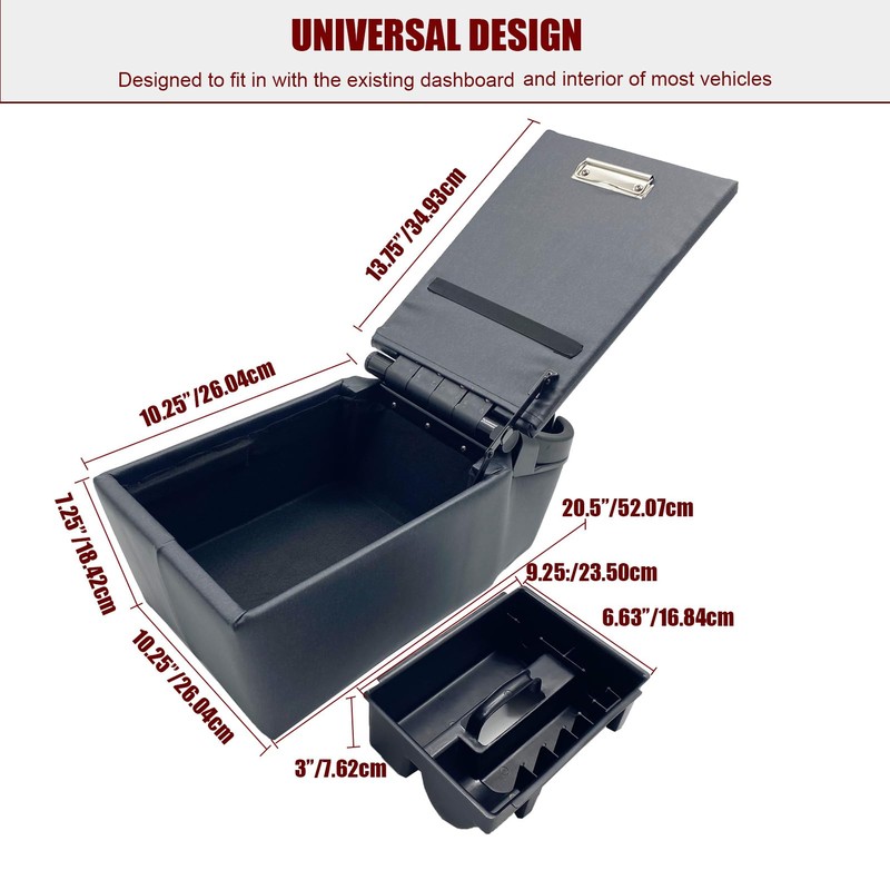 OBUYTO Universal Truck Seat/Bench Contractor Center Console Business Organizer and