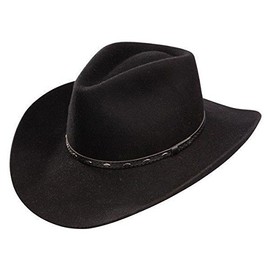 RESISTOL Stetson Briscoe 3X Felt Western Cowboy Hat Black